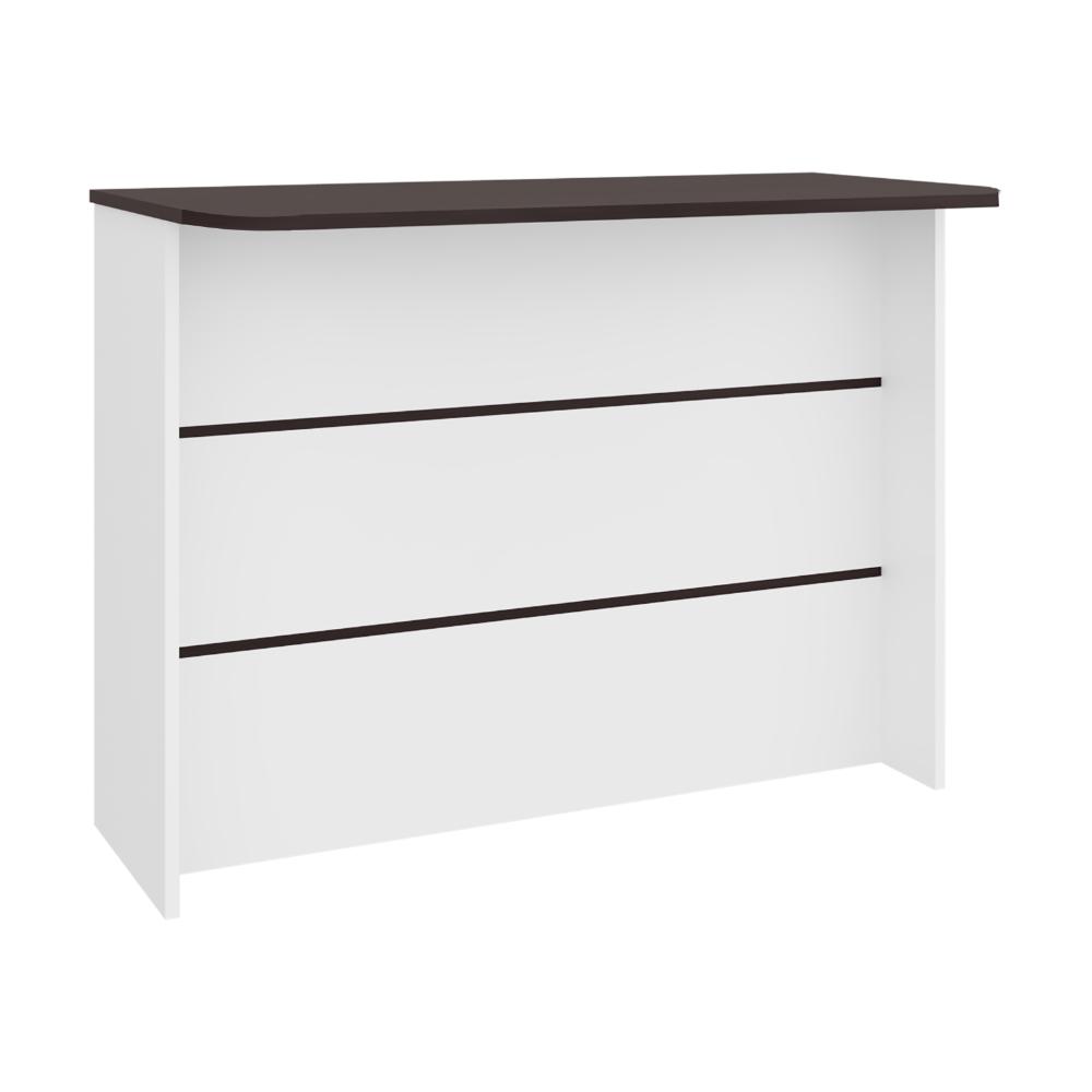 Barra de Cocina Diamante, Kronos Blanco y Kronos Nogal, Con Entrepaños ZF