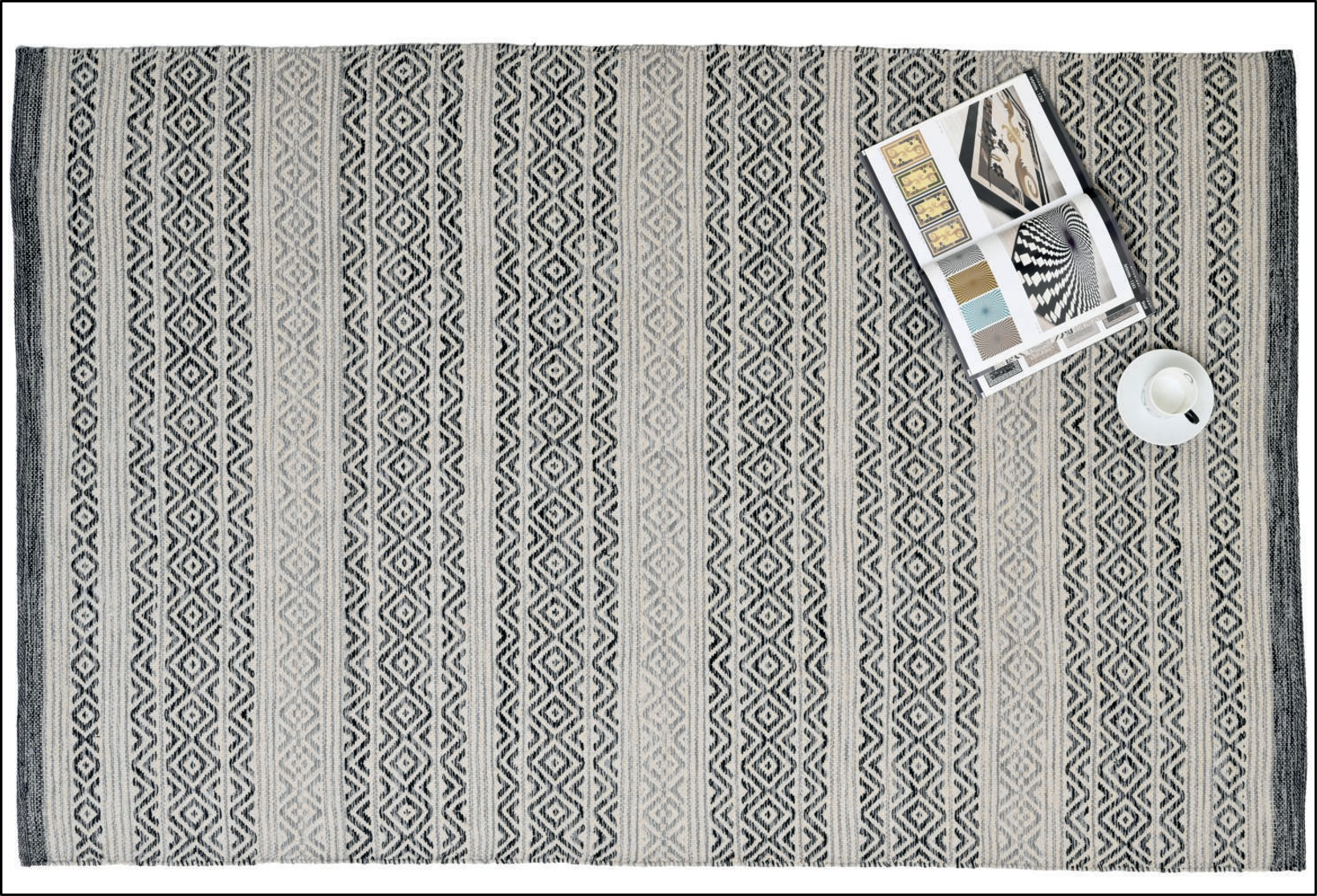 Alfombra Decoghar Ic15033 Silver Kellim, Negro