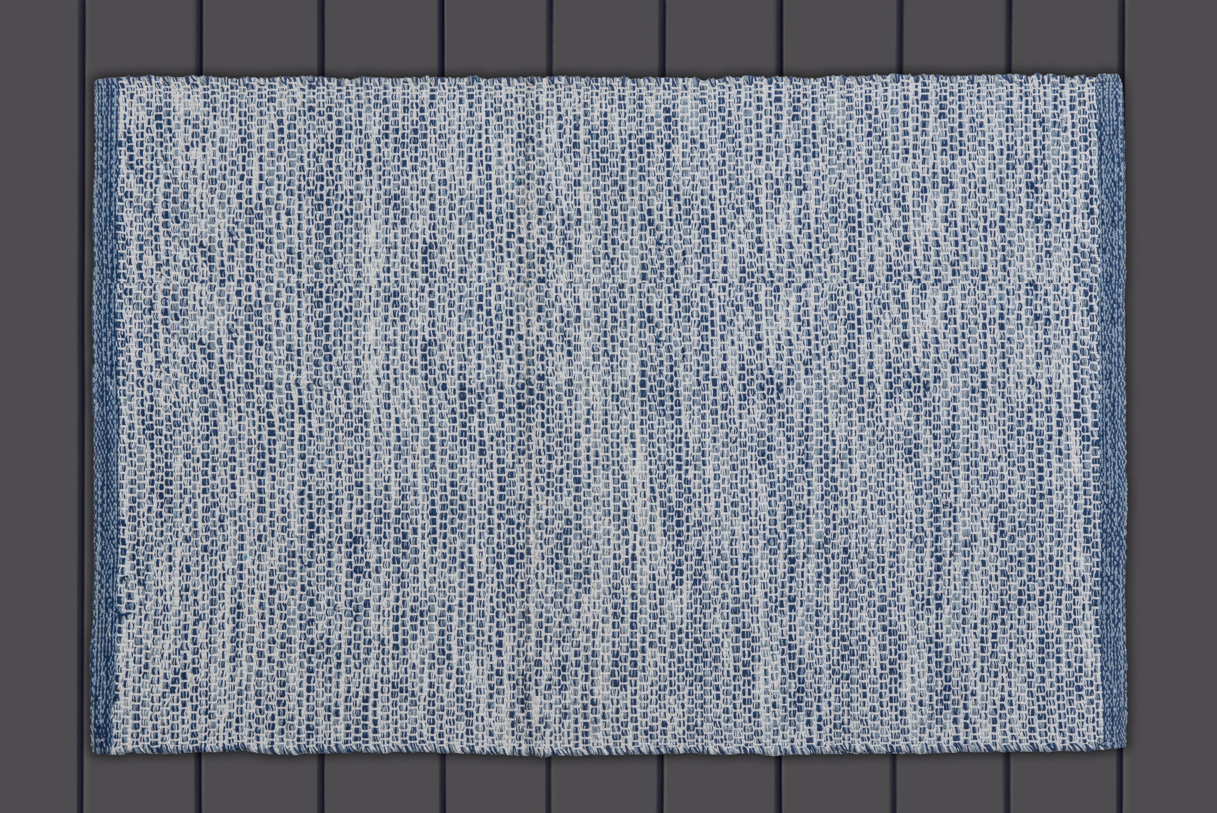 Alfombra Decoghar Ic15651 Champiñon Natural, Azul 1.20 X 1.80 M