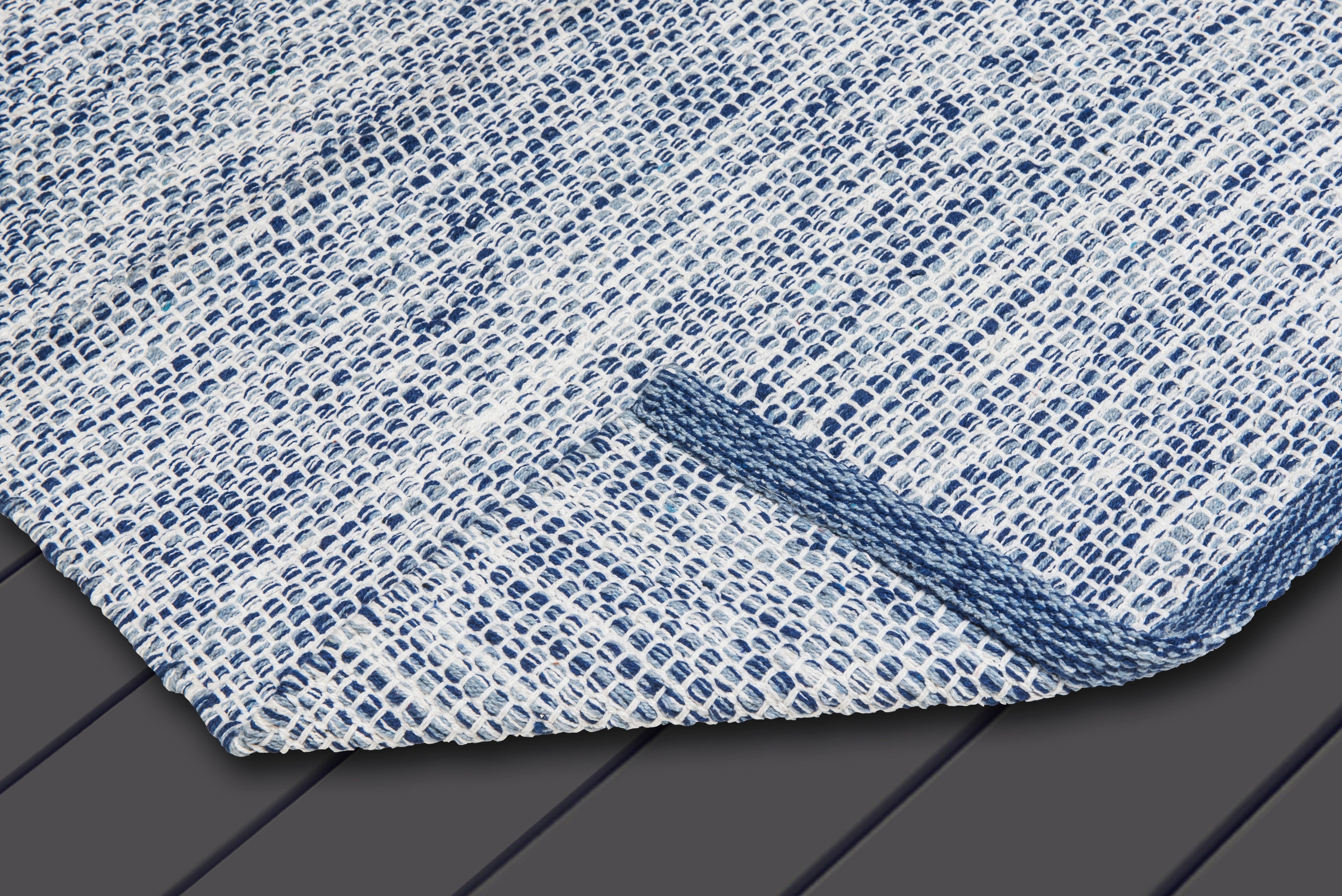 Alfombra Decoghar Ic15651 Champiñon Natural, Azul 0.60 X 0.90 M
