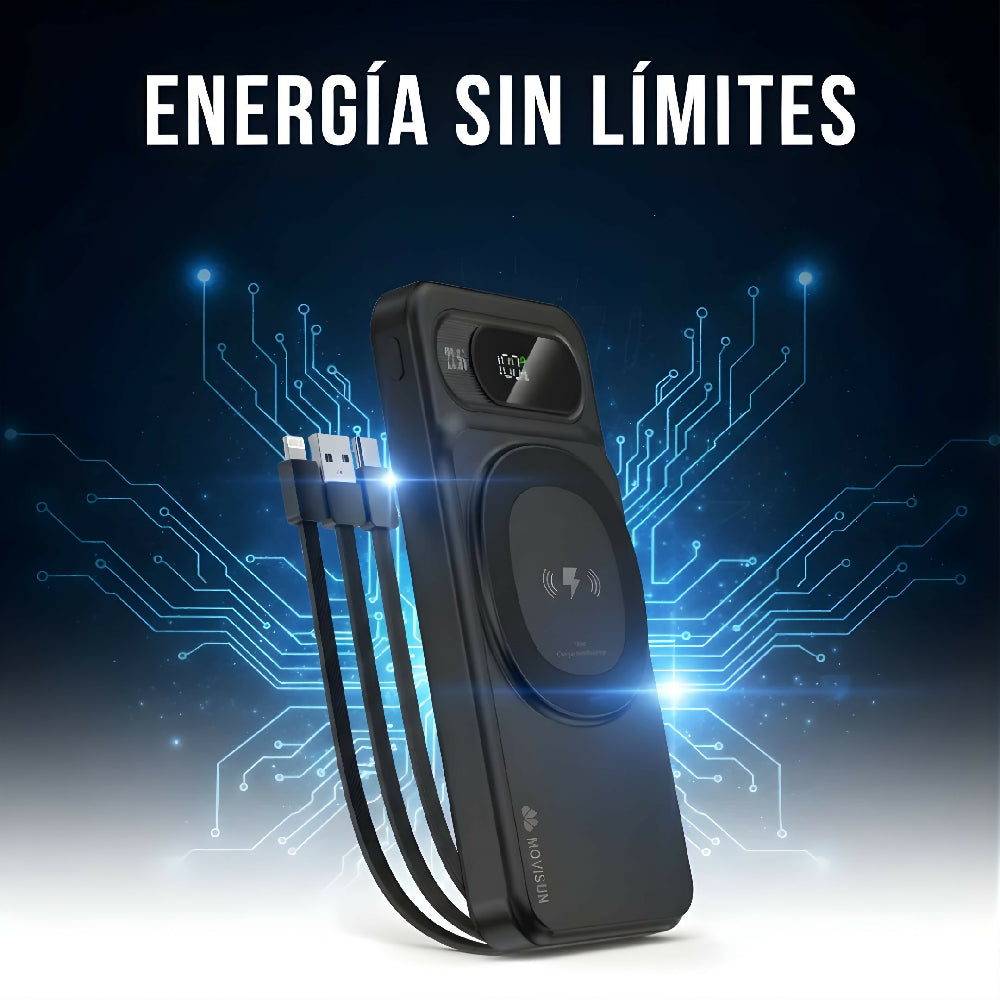 Power Bank I-1030 Movisun 10000MaH Diseño Ergonómico Y Entrada Dual
