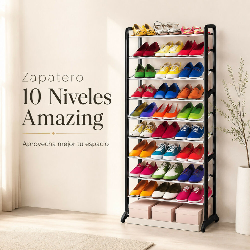Zapatero Organizador Amazing 10 Niveles Para 20 Pares De Zapatos