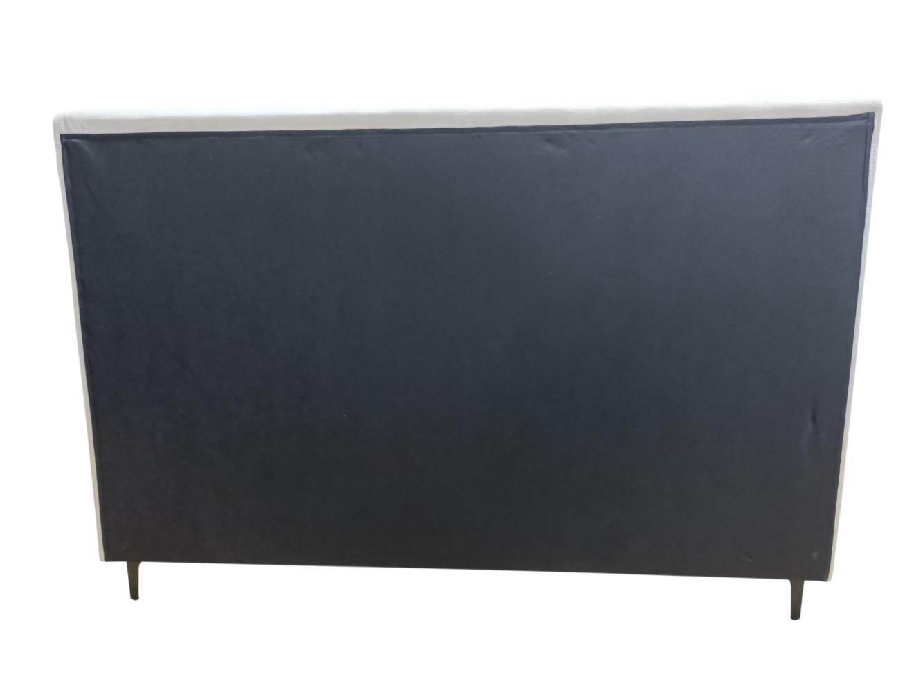 Cama Doble Prisma, Blanco, Madera roble tapizada