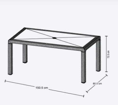 Combo Comedor Familiar Eterna (1 Mesa + 2 Sillas con Brazos + 2 Sillas Dobles) Wengue