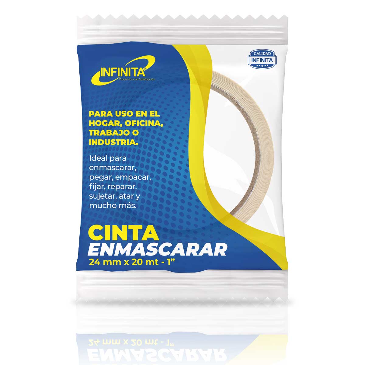 Cinta de enmascarar de 1 pulgada x 20 metros
