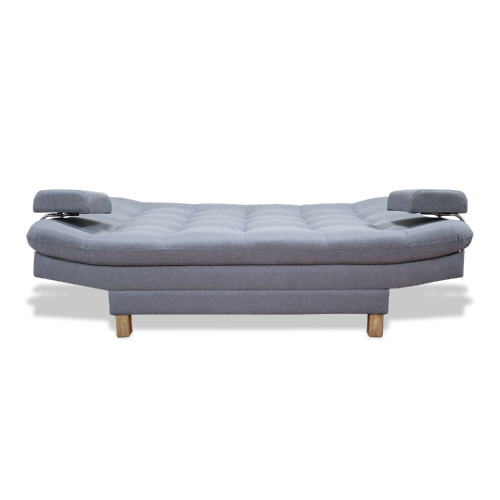 Sofacama Brunner 3 Posiciones Con Brazos extraíbles Gris + Cojines Decorativos
