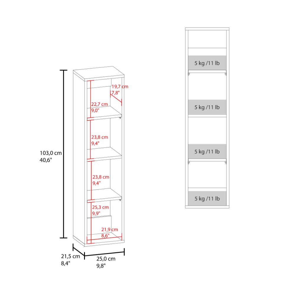 Alacena de Pared Pequeño Minimalista, Blanco, sin puertas, para implementos de aseo ZF