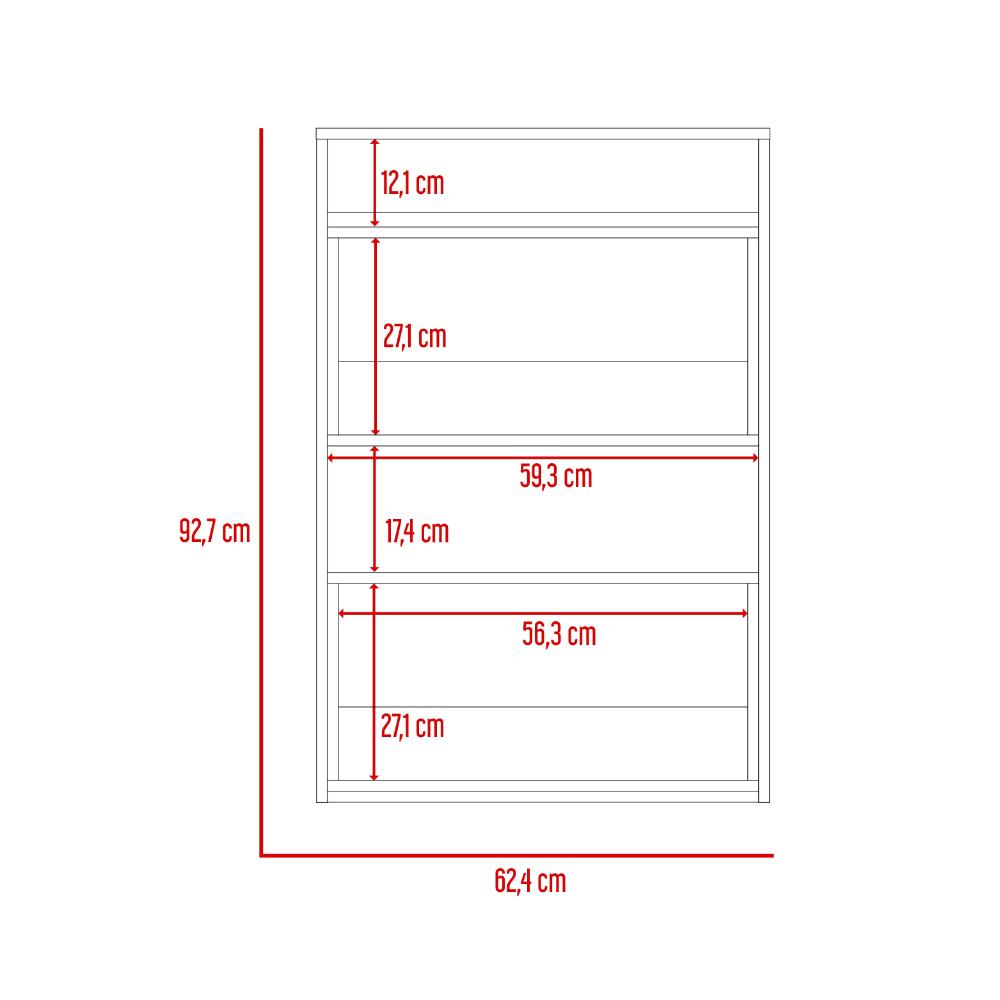 Gabinete de Baño Sensei, Miel y Blanco Duqueza, con superficies para ubicar objetos