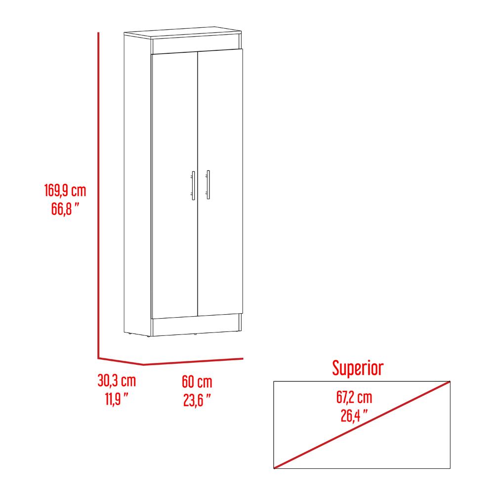 Alacena Barlovento, Wengue, Cuenta con Cinco Entrepaños y Dos Puertas Batientes ZF