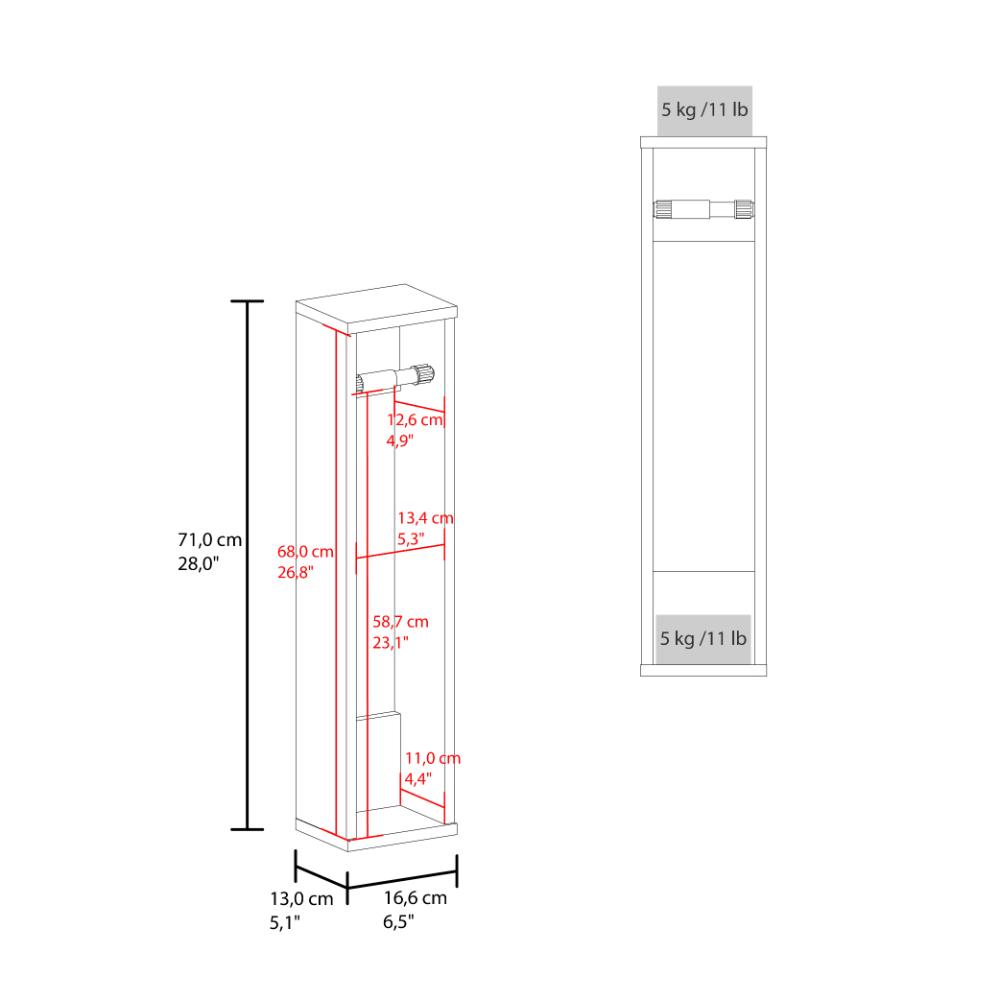Organizador de Papel Balí, Blanco, para Cuatro Rollos ZF