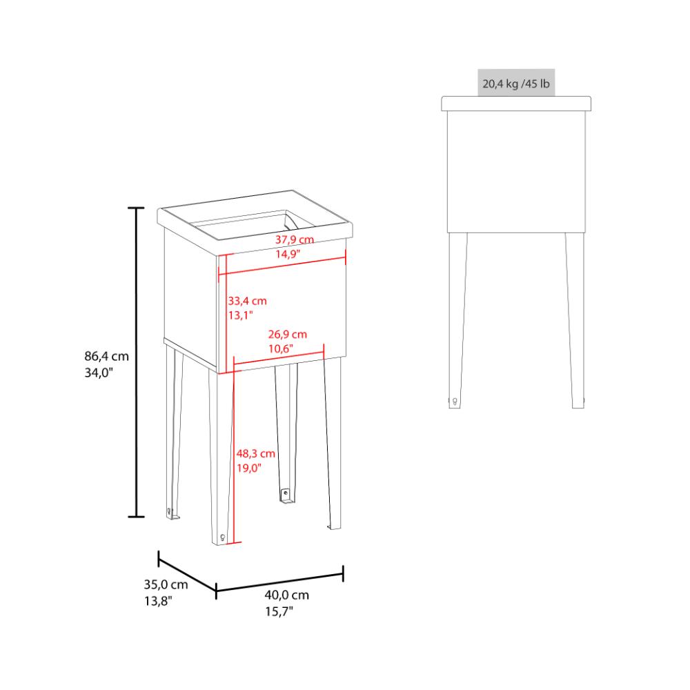 Mueble De Lavado Independiente Barium, Kronos Blanco, Con orificio para drenaje incluye lavamanos no grifería ZF