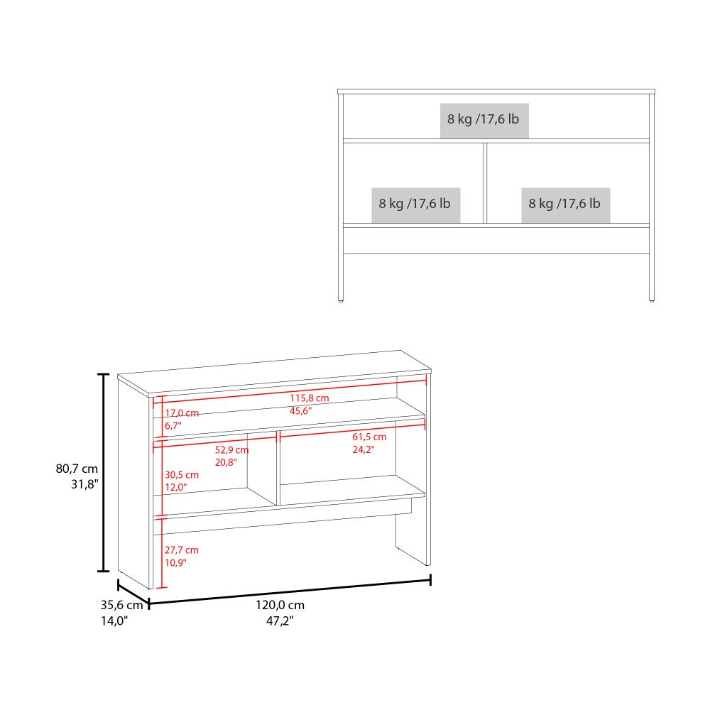 Mueble Recibidor Clasic, Avellana y Wengue, Con dos puertas y dos entrepaños