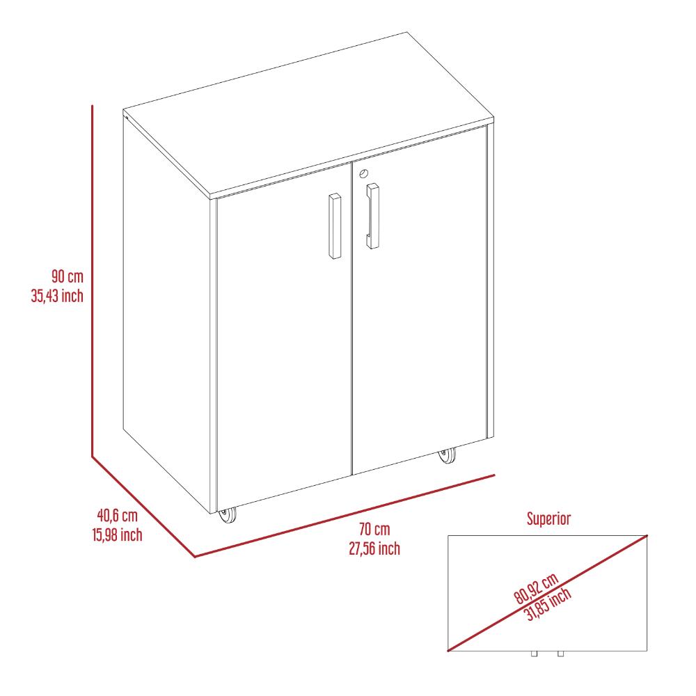 Organizador para Garaje Based, Wengue, con cerradura y llave para puerta ZF