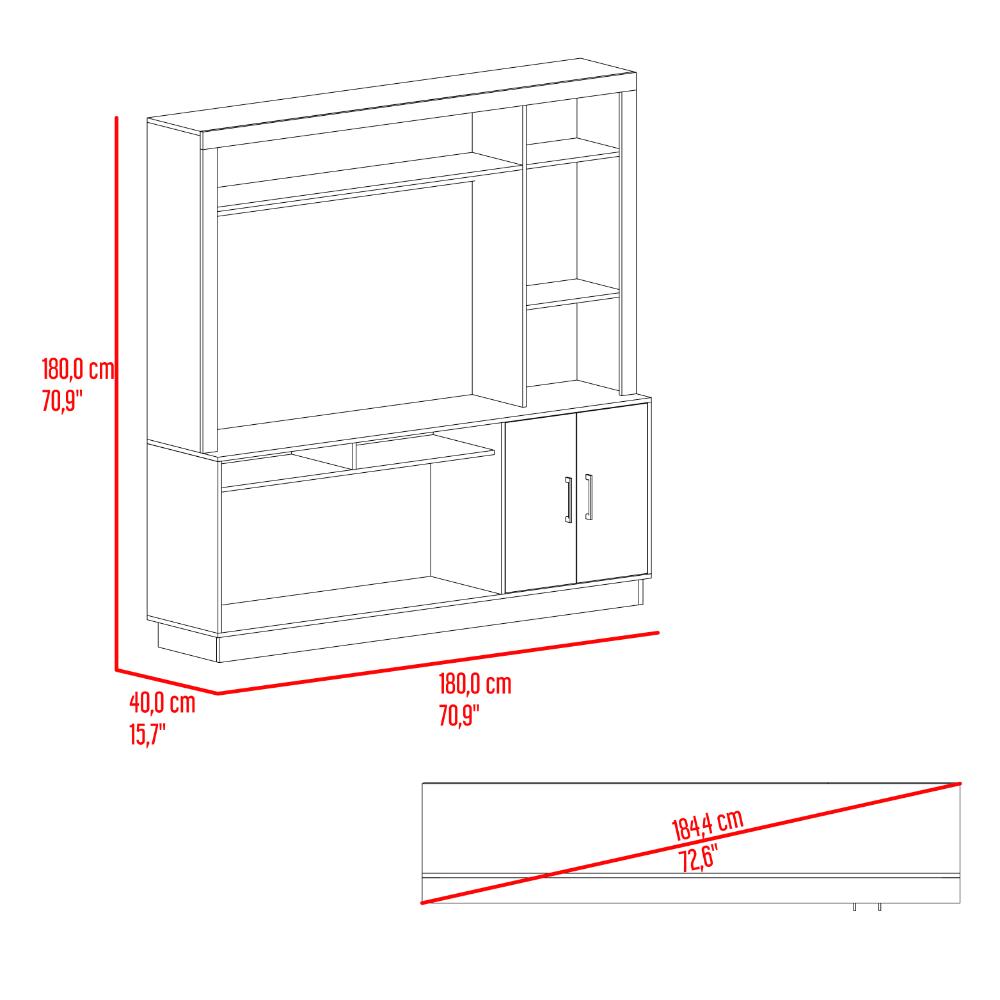 Mesa Para Tv Romeo, Cartagena, con Espacio Para Televisor de Hasta 55 Pulgadas