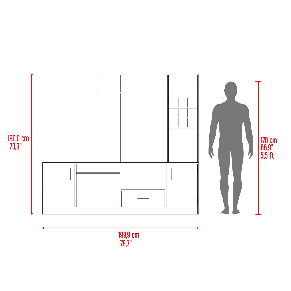 Mesa Para Tv Ascher, Avellana, Para Televisor de 60 Pulgadas