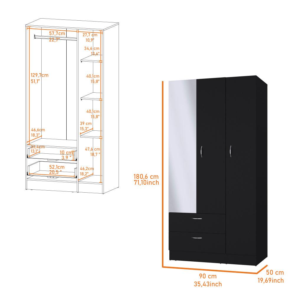 Closet Rivers, Wengue, Con Tubo Para Colgar Prendas ZF