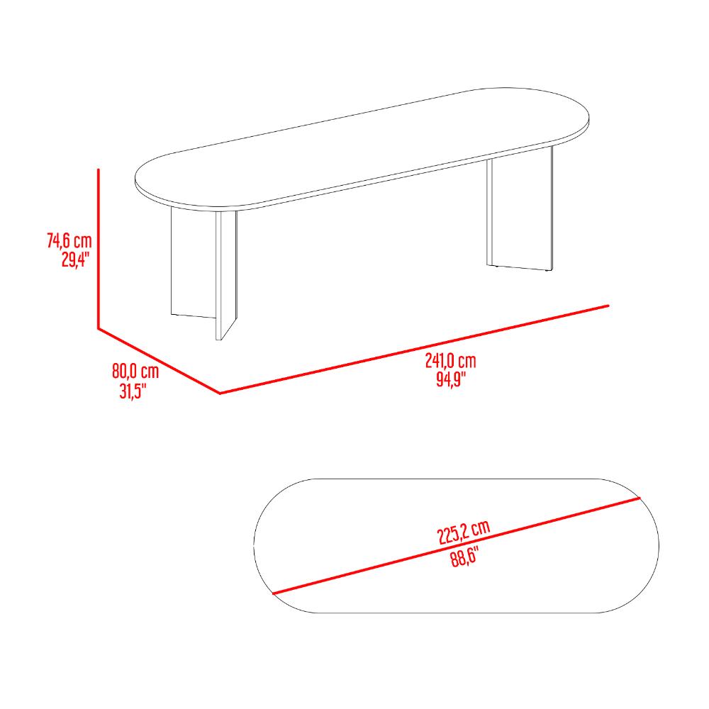 Mesa para Comedor Ted 241, Fresno Europeo, para Seis Puestos, No Incluye Sillas