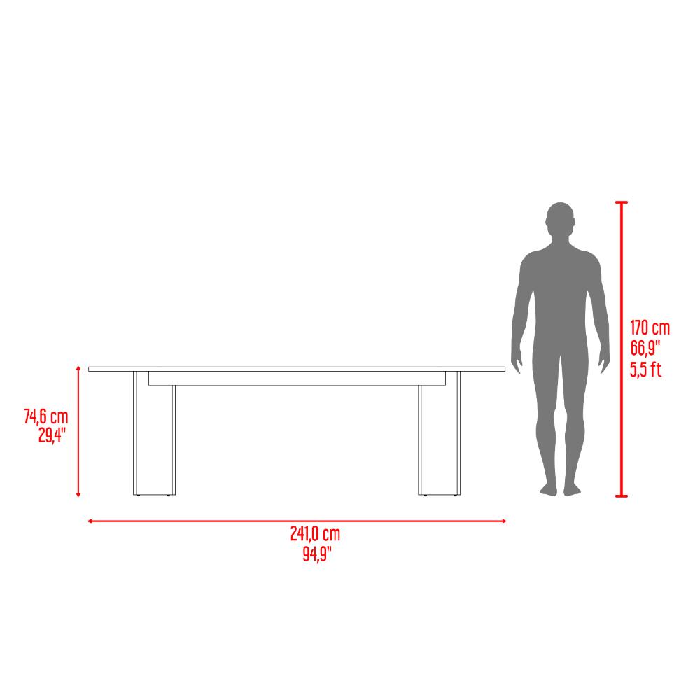Mesa para Comedor Ted 241, Fresno Europeo, para Seis Puestos, No Incluye Sillas