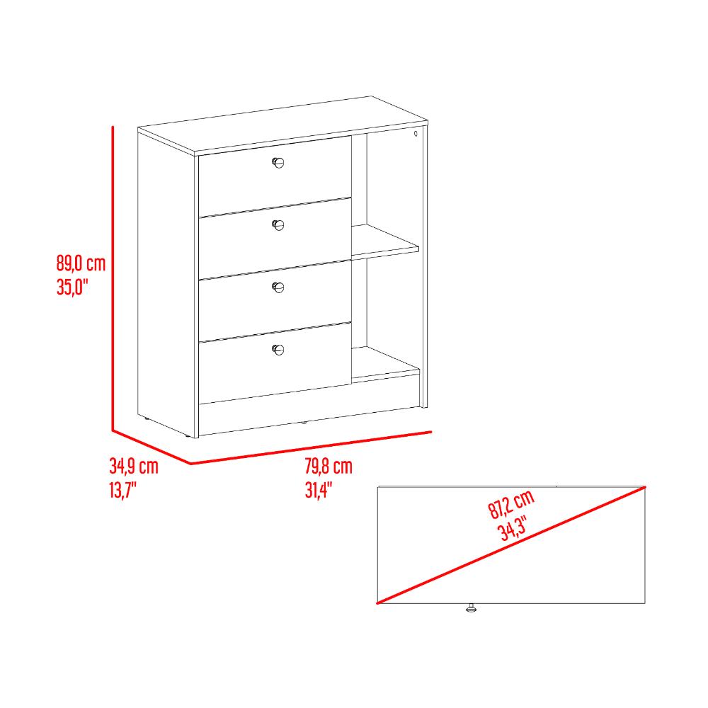 Organizador Havana, Kronos Cotta, con superficie para ubicar objetos decorativos ZF