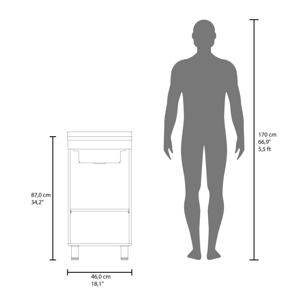Mueble De Lavado Independiente Dawi, Kronos Blanco, Incluye lavadero no grifería ZF