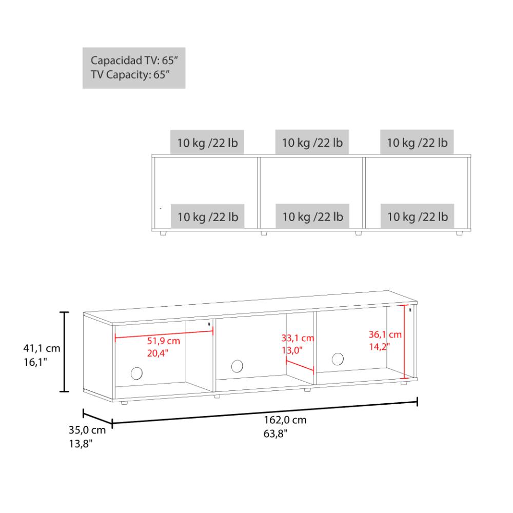 Mesa Para Tv Dorne, Positano, Con Puerta Abatible, Para Televisor Hasta 65" ZF