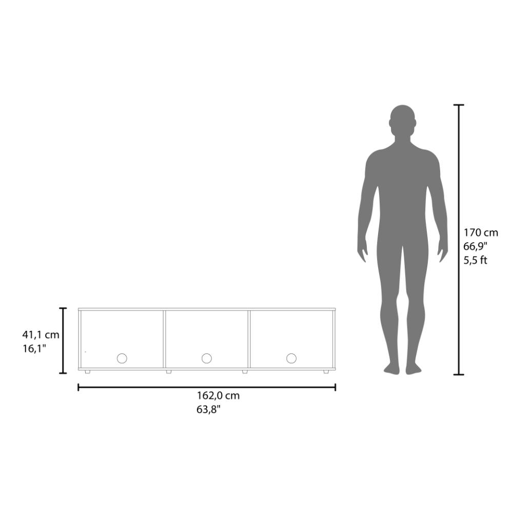 Mesa Para Tv Dorne, Positano, Con Puerta Abatible, Para Televisor Hasta 65" ZF