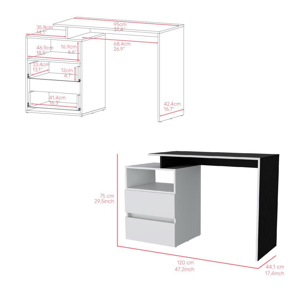 Combo Para Oficina Rostob, Incluye Escritorio - Archivador y Biblioteca