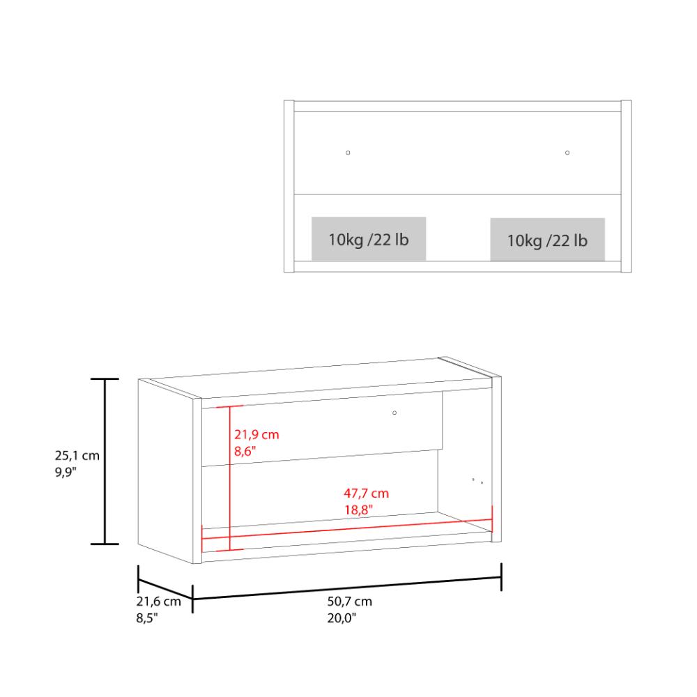 Gabinete de Baño Elsah, Kronos Blanco, con Espacio para Colocar Objetos ZF