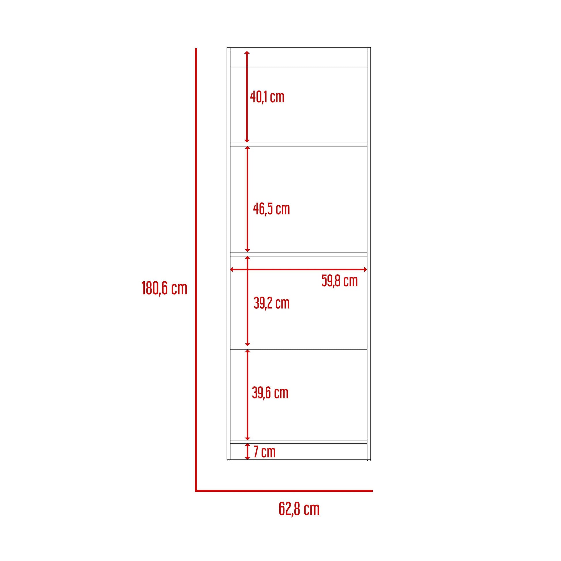 Combo de Bibliotecas Home, Wengue Incluye Tres Bibliotecas sin puertas - VIRTUAL MUEBLES