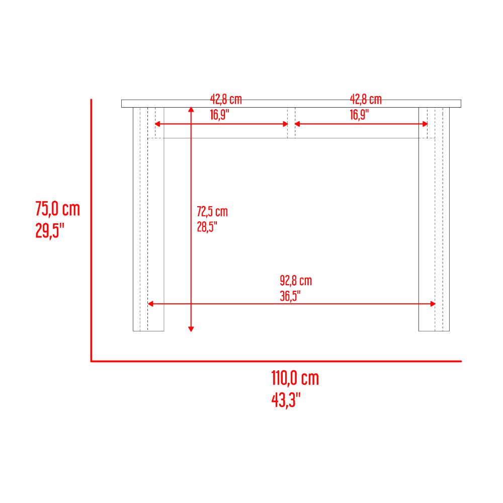 Mesa para Comedor Estrella 110, Miel, con Espacio para Cuatro Personas, No Incluye Sillas