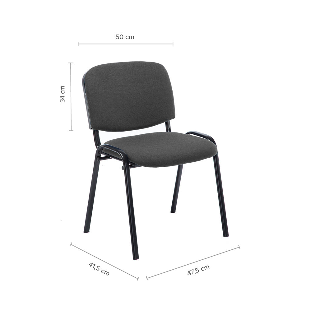 Silla Interlocutora Isósceles Eco, Negro .