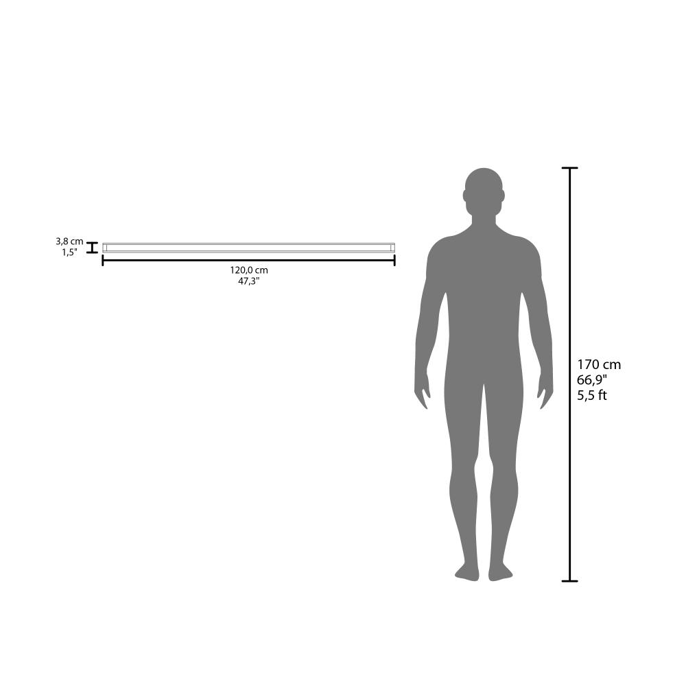 Repisa Flotante Shelf 120, Cobre, con espacio para colocar objetos decorativos X2 unidades ZF