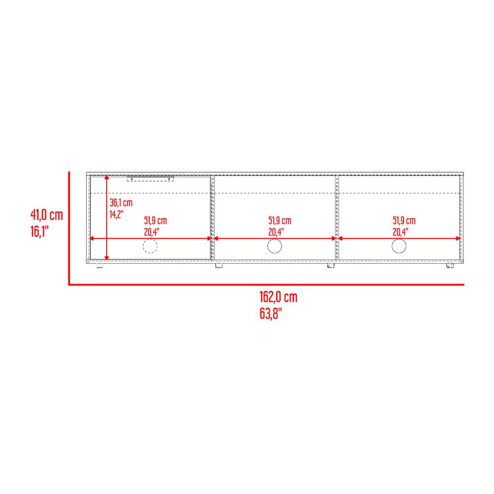 Mesa para TV Dorne, Avellana, con Puerta Abatible, para Televisor hasta 65"