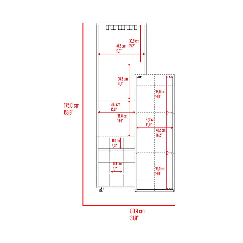 Bar Ozzy, Wengue y Milan, con espacio para organizar licores y vasos