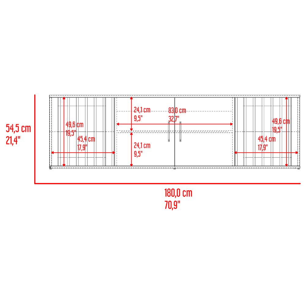 Mesa Para Tv Marron, Nogal Europeo y Wengue, para tv de hasta 70 pulgadas ZF