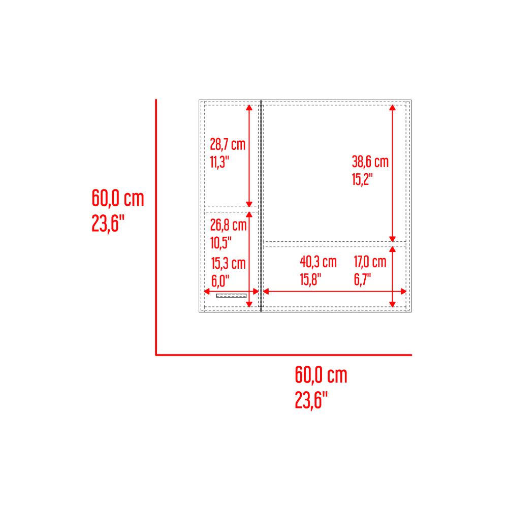Gabinete de Baño Apolis, Fresno Europeo, con Puerta Espejo y Dos Entrepaños Para Ubicar Múltiples Objetos