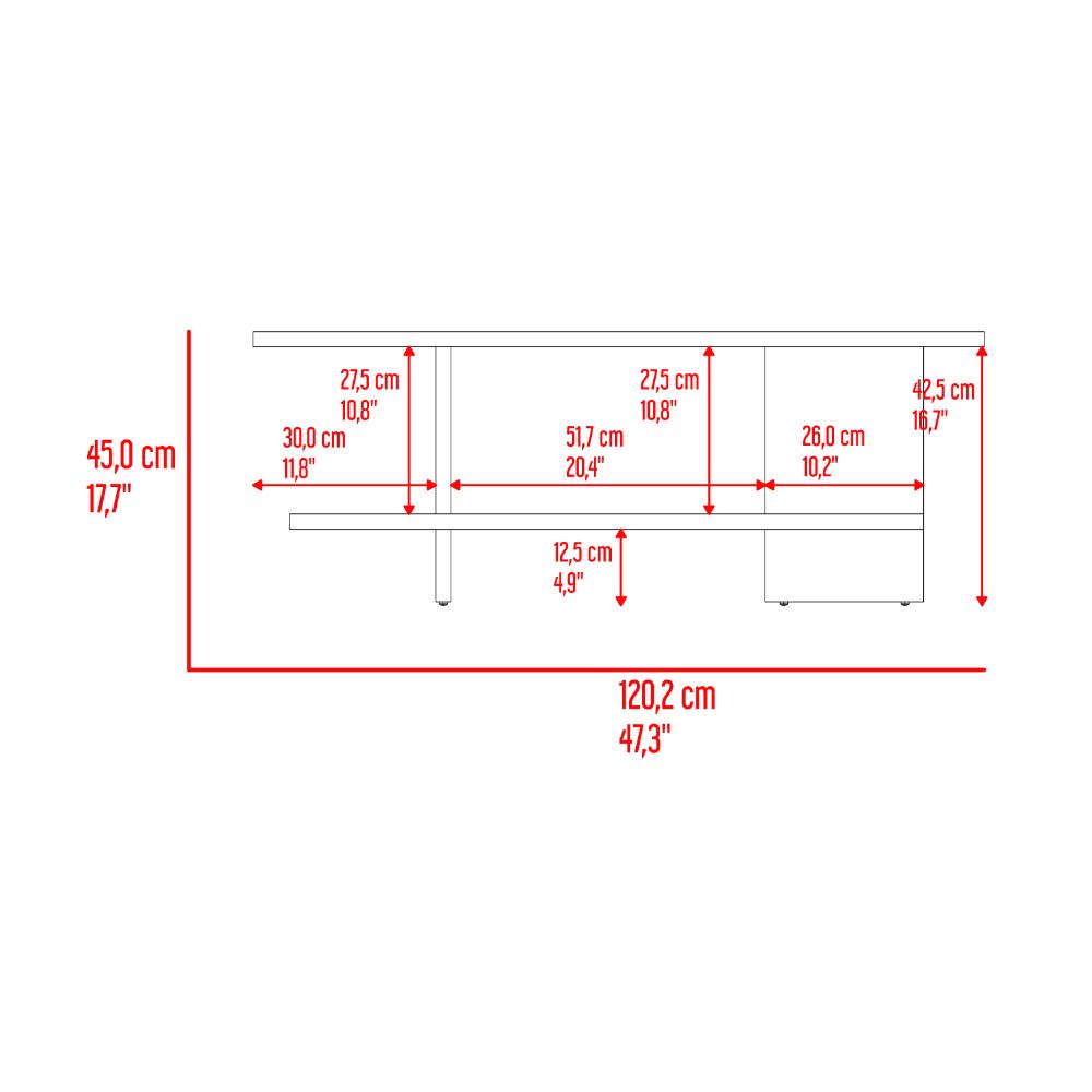 Mesa para TV Leeds, Nogal Europeo, para Televisor hasta 50"