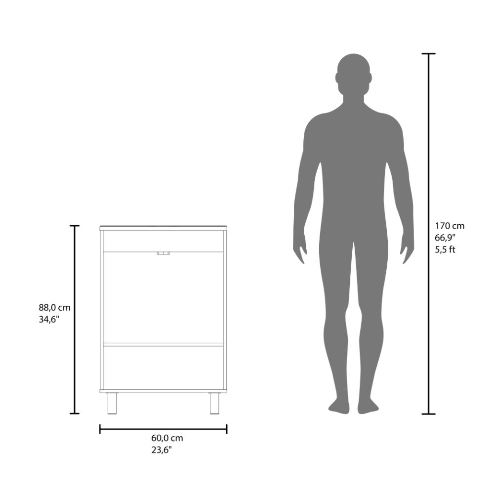 Mueble para Lavamanos Haysi, Wengue, dos puertas abatibles y entrepaño, incluye lavamanos ZF