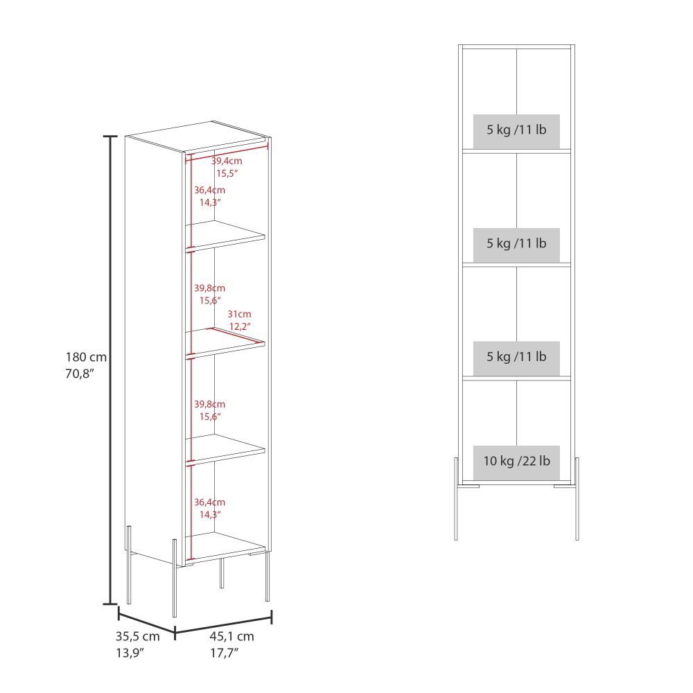 Organizador de Baño Weist, Plata Oscuro, con patas metálicas en color negro