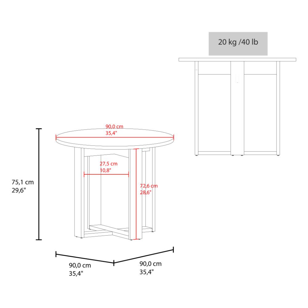 Mesa Para Comedor Lily, Fresno Europeo, estilo moderno y minimalista, No incluye Sillas ZF