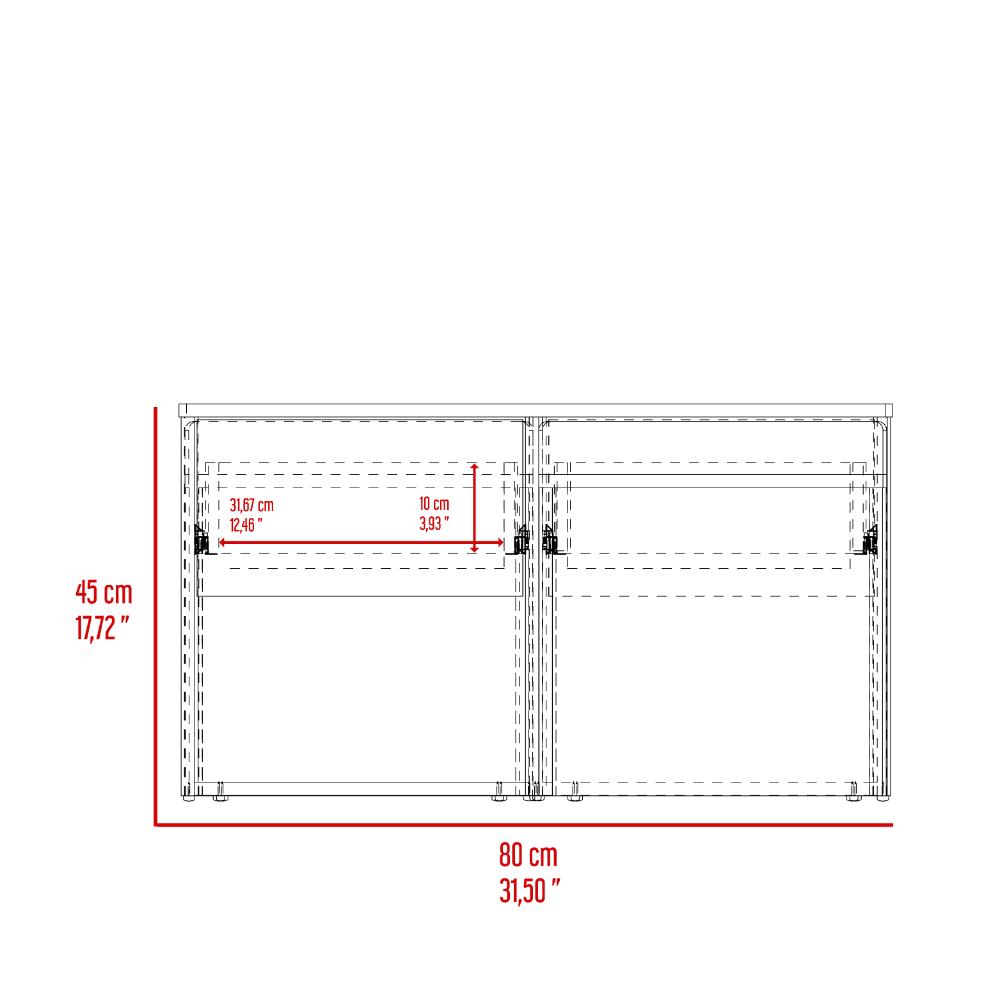 Mesa de Centro Lucien, Nogal Europeo, con espacio para colocar objetos decorativos ZF