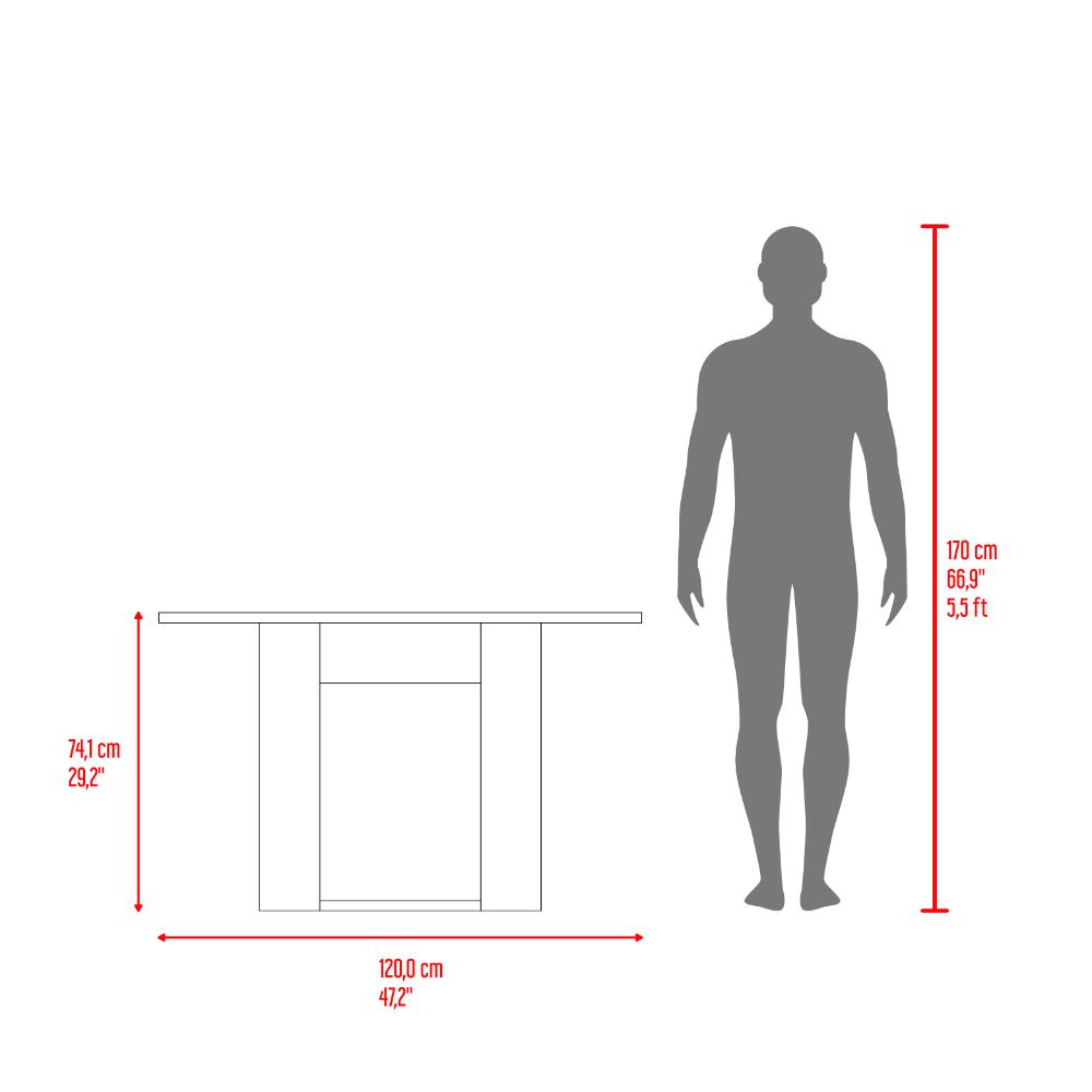 Comedor Volder, Chocolate, con Amplia Superficie