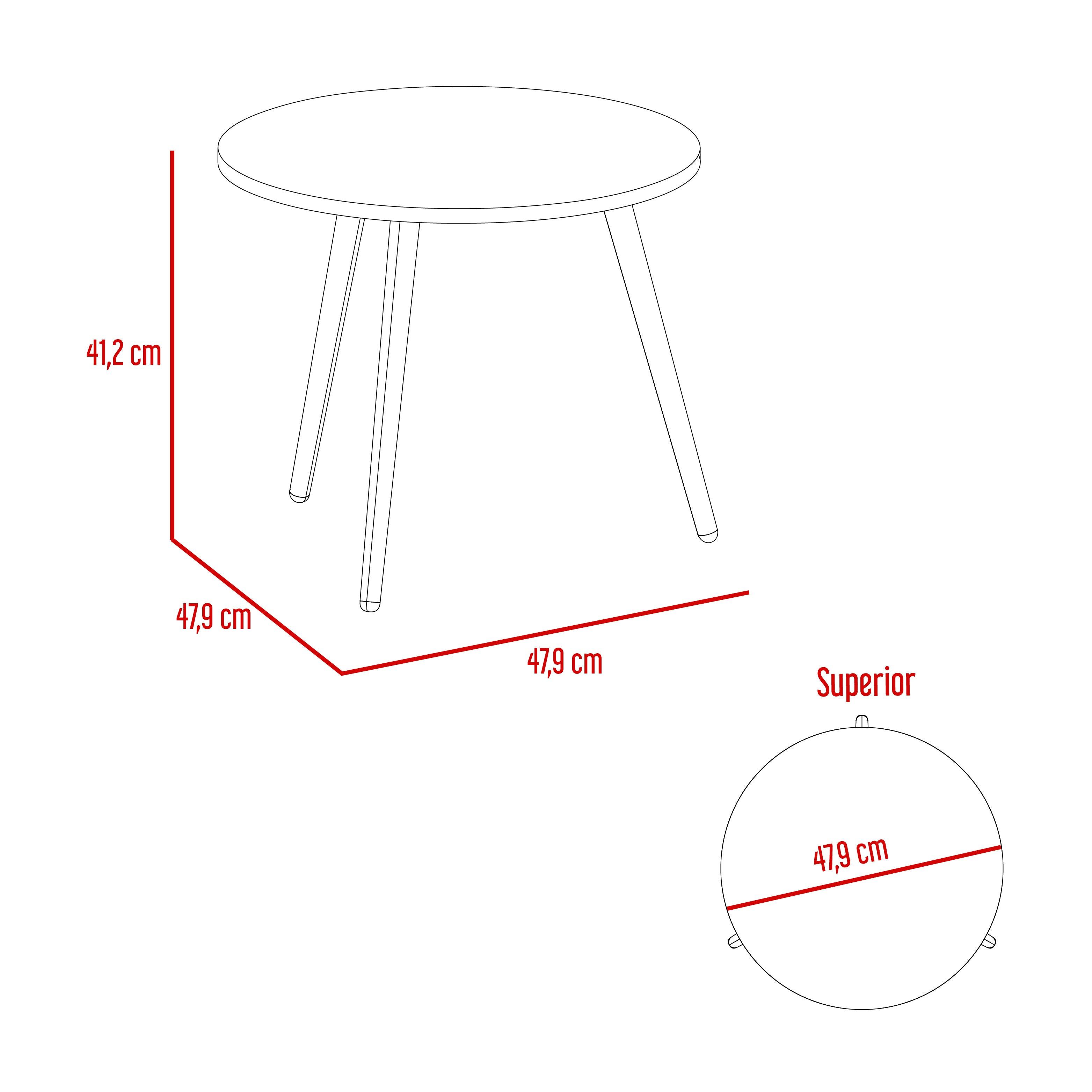 Mesa de Centro, Zohi, Wengue, con Diseño Redondo - VIRTUAL MUEBLES