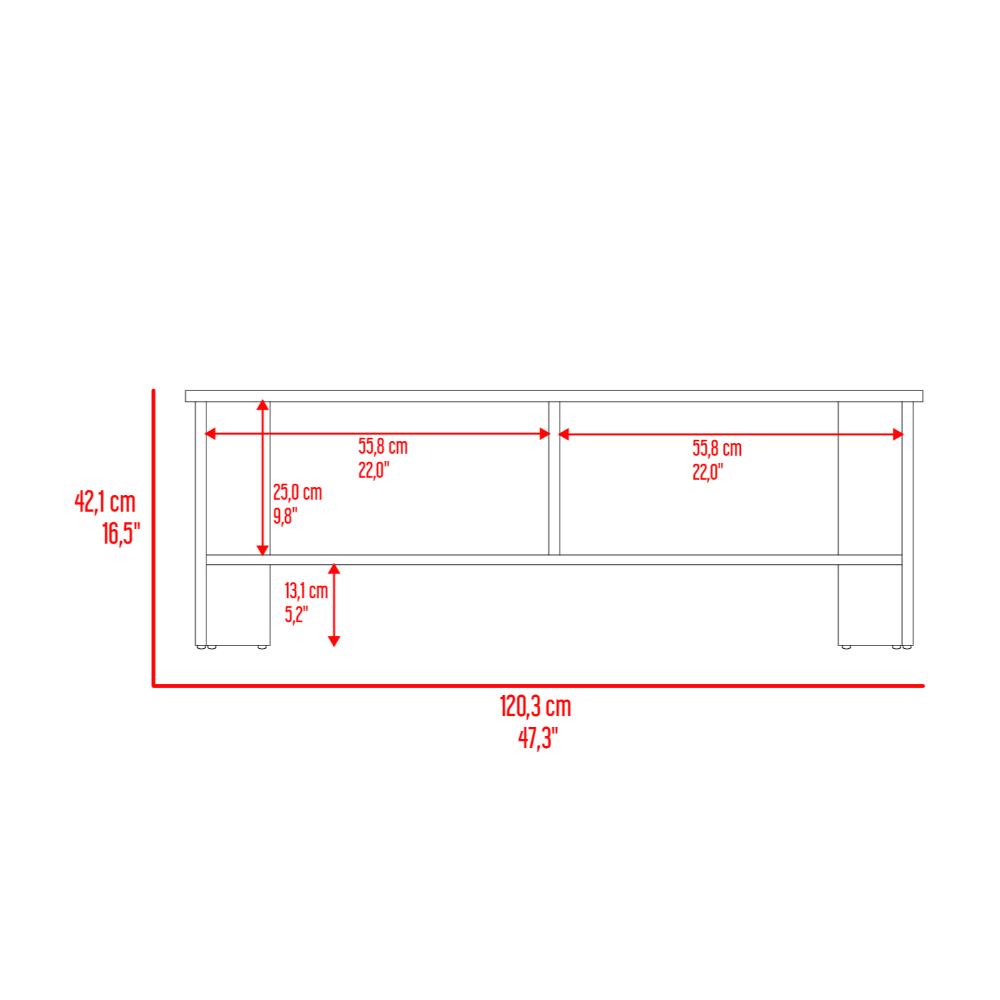 Mesa para TV Navi, Castaño y Wengue, para Televisor hasta 55 Pulgadas