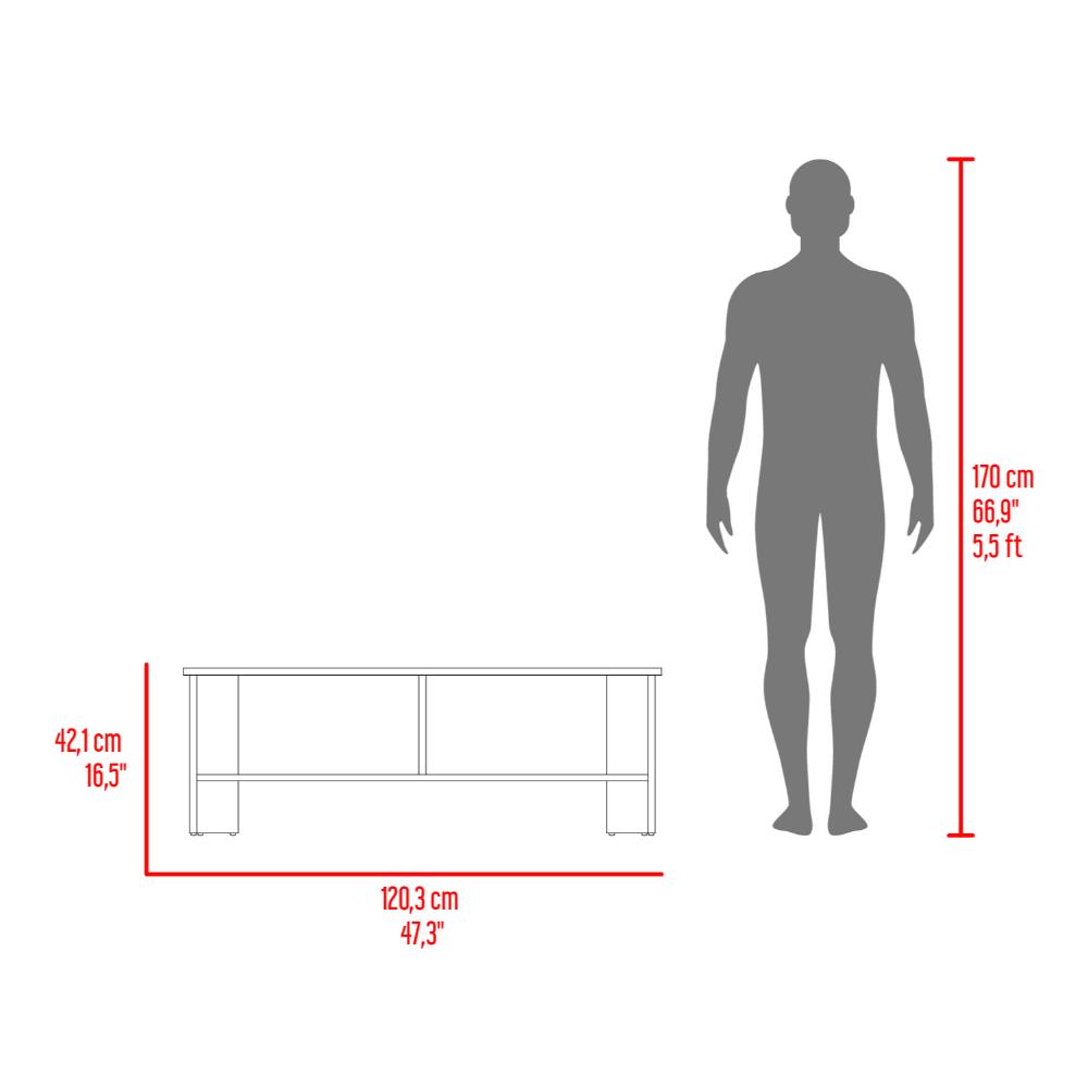Mesa para TV Navi, Castaño y Wengue, para Televisor hasta 55 Pulgadas