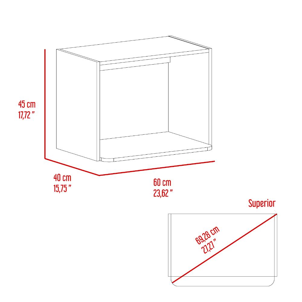 Mueble Auxiliar Lirio, Blanco Duqueza, con Espacio Para Microondas