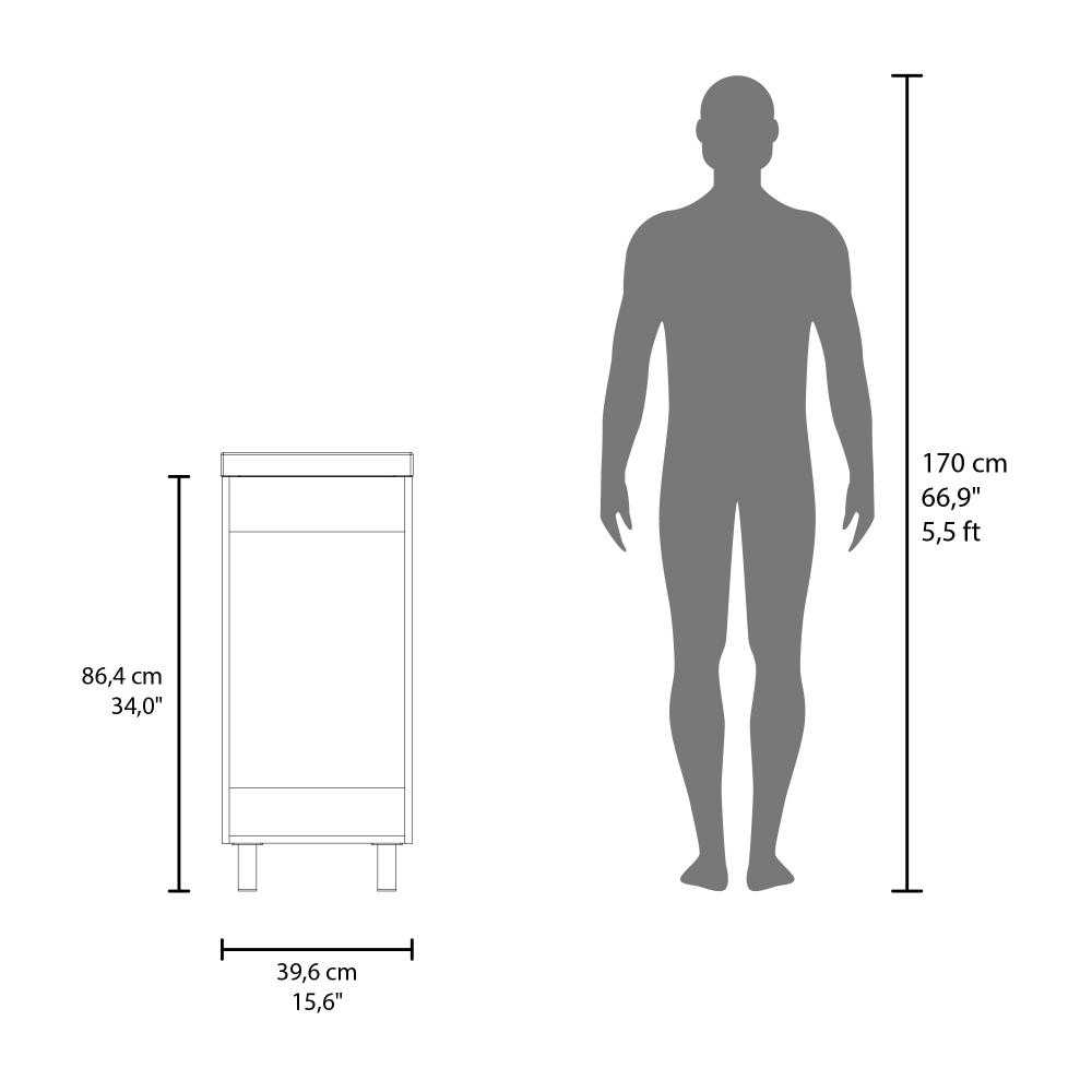 Mueble Lavamanos a Piso Oxford, Fresno Europeo y Plomo, Incluye Lavamanos 40cm ZF