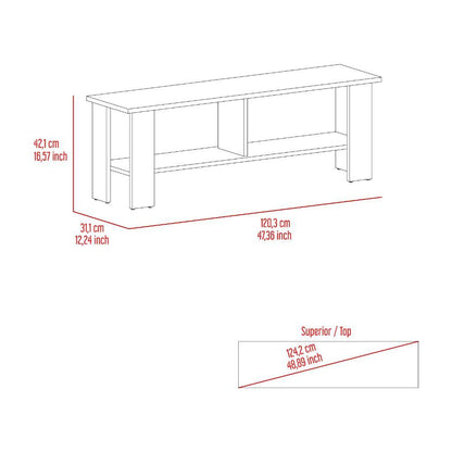 Mesa Para Tv Navi, Bardolino y Blanco Duqueza, Para Televisor Hasta 55 Pulgadas