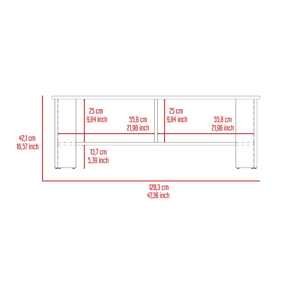 Mesa Para Tv Navi, Positano y Blanco Duqueza, Para Televisor Hasta 55 Pulgadas