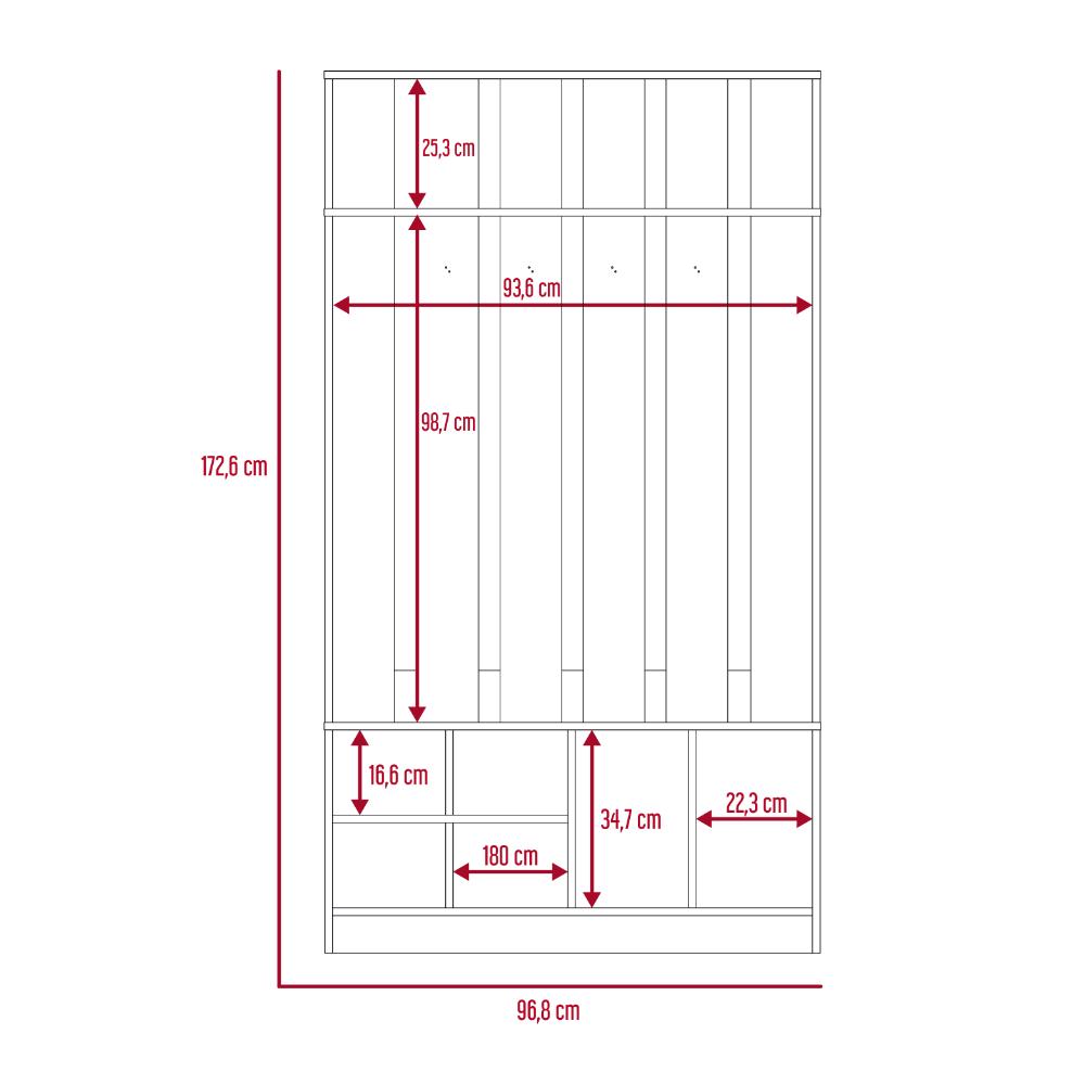 Mueble Auxiliar Zapatero, Cartagena, Ideal Para Ubicar Bolsos Entre Otros